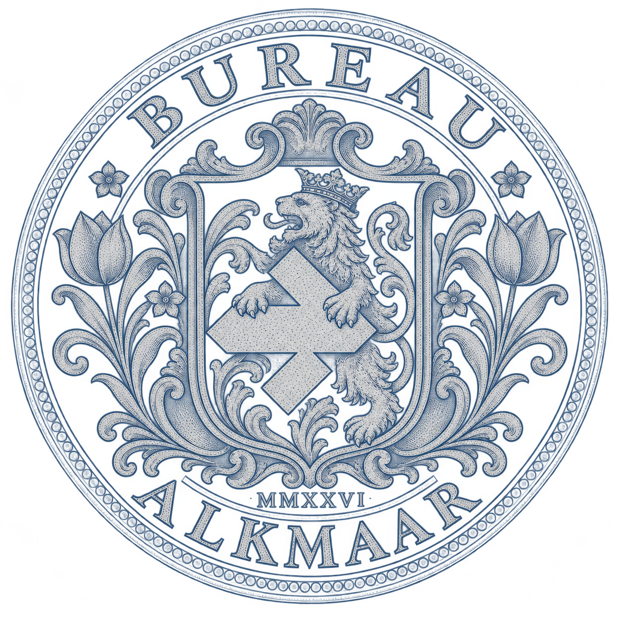 Bureau Alkmaar engraved lion seal